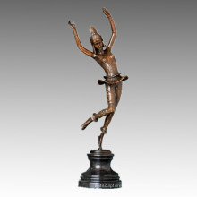 Dancer Statue Happy Lady Bronze Sculpture, G. Schmidt-Cassel TPE-397